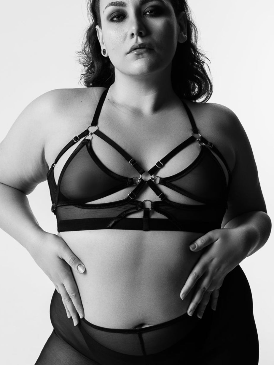 Adjustable Bralette Set - Mesh - SPI&CE Intimates